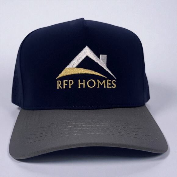 RFP Homes Hat (Version 3) | Navy Velvet Embroidered Snapback | Mad Capper Texas - Picture 1 of 3